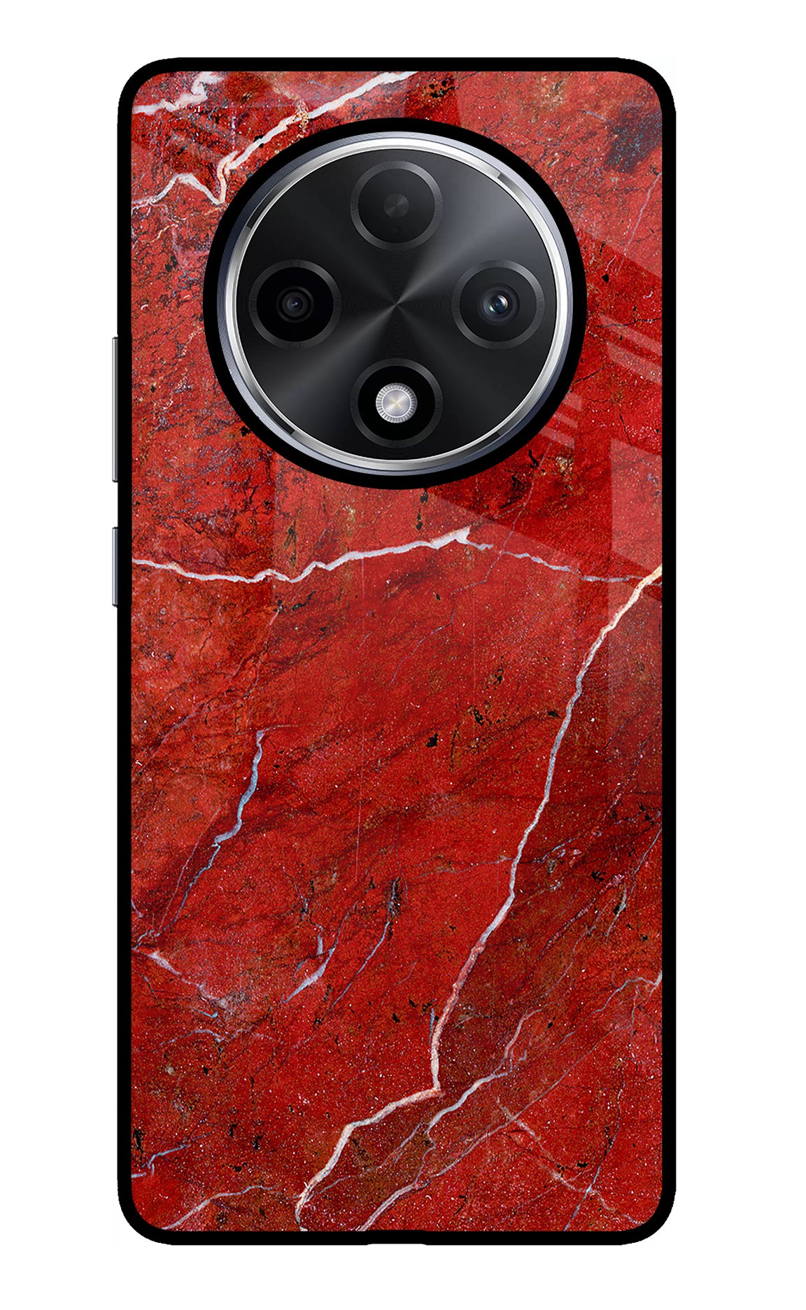 Red Marble Design Oppo F27 Pro Plus Glass Case