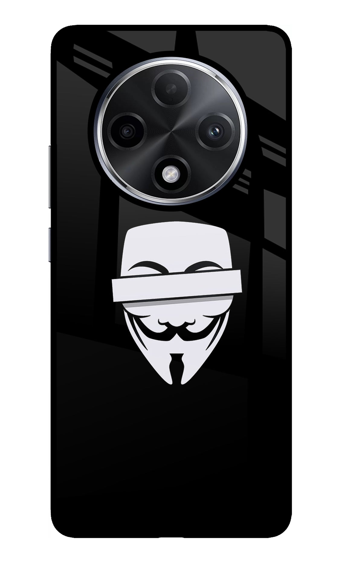 Anonymous Face Oppo F27 Pro Plus Glass Case