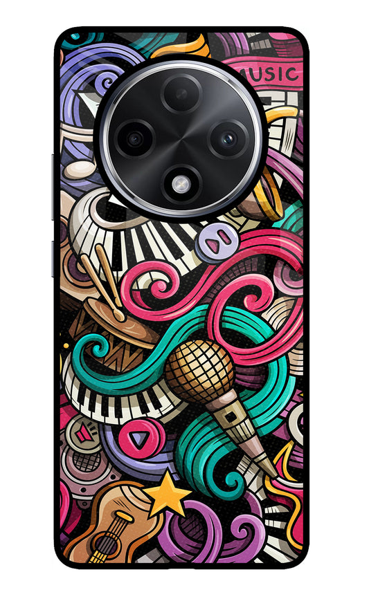 Music Abstract Oppo F27 Pro Plus Glass Case