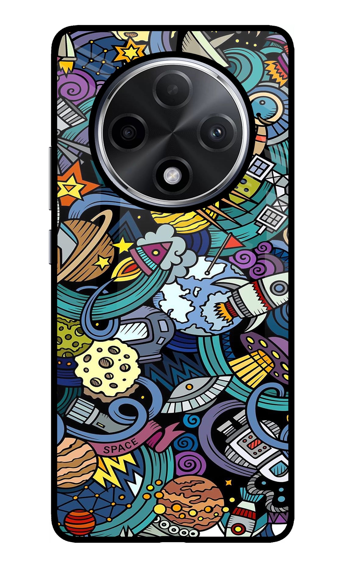 Space Abstract Oppo F27 Pro Plus Glass Case