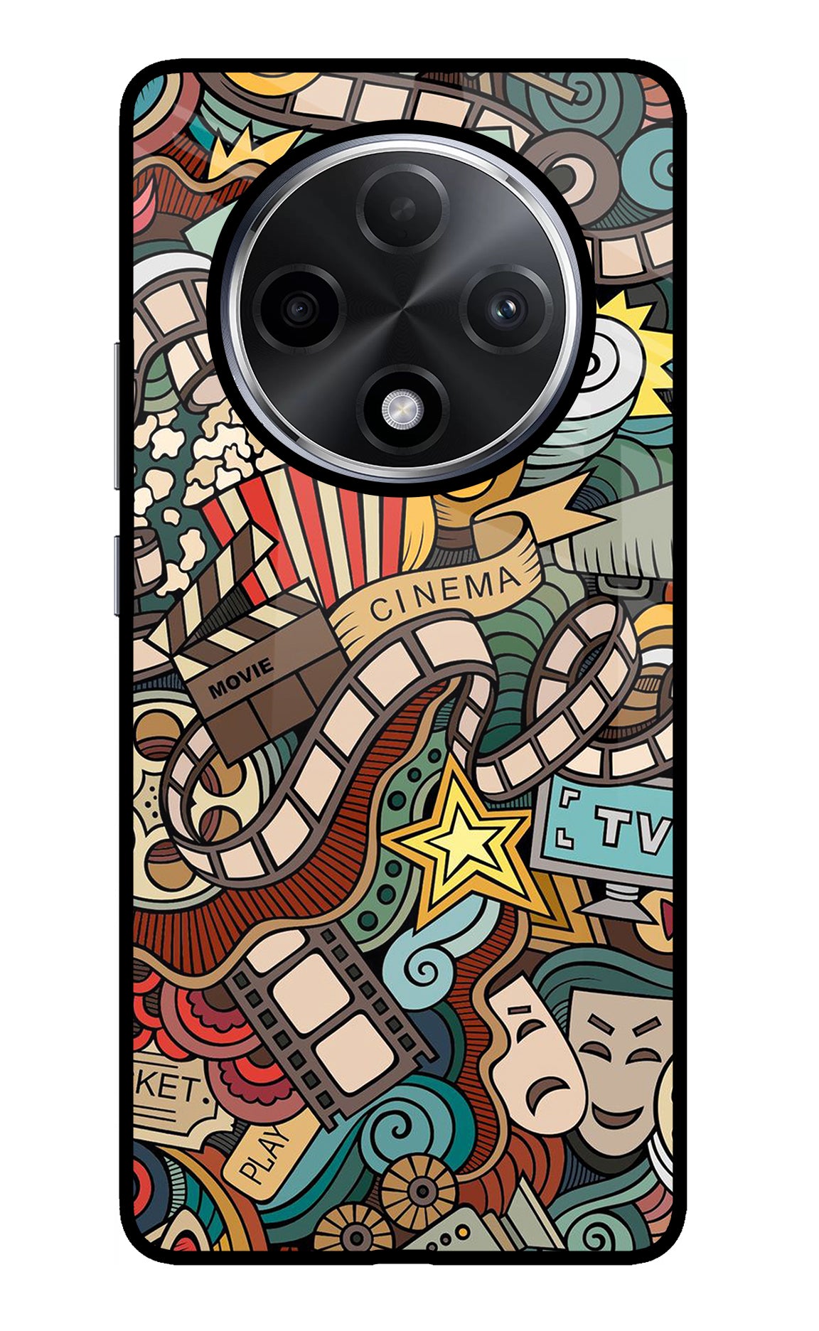 Cinema Abstract Oppo F27 Pro Plus Glass Case