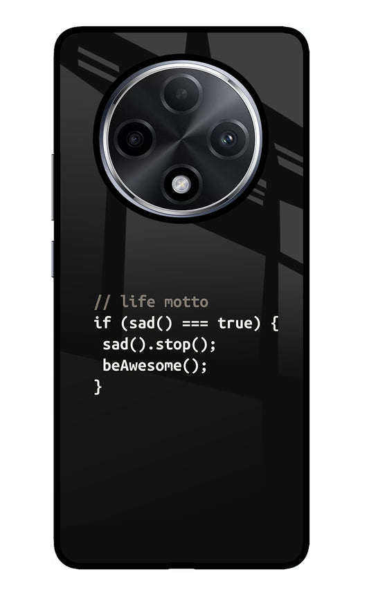 Life Motto Code Oppo F27 Pro Plus Glass Case