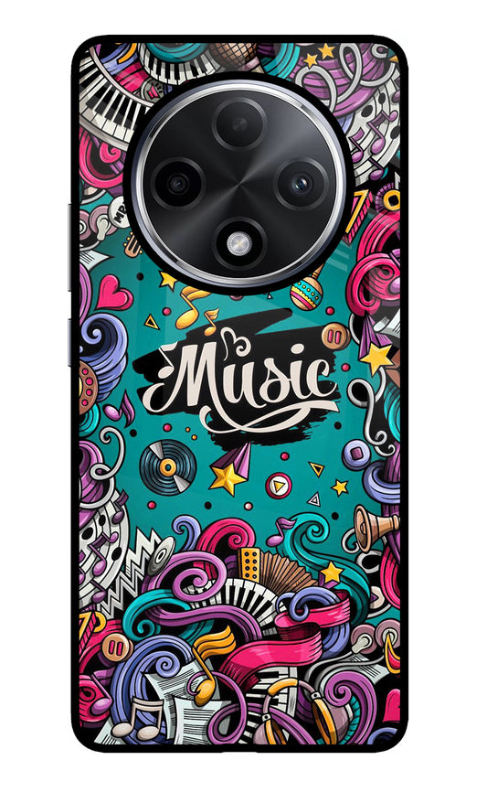 Music Graffiti Oppo F27 Pro Plus Glass Case