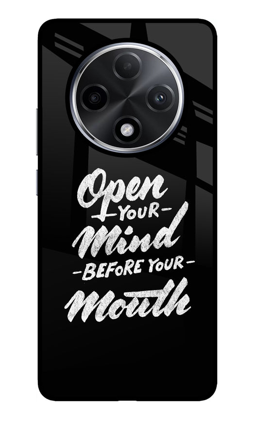 Open Your Mind Before Your Mouth Oppo F27 Pro Plus Glass Case
