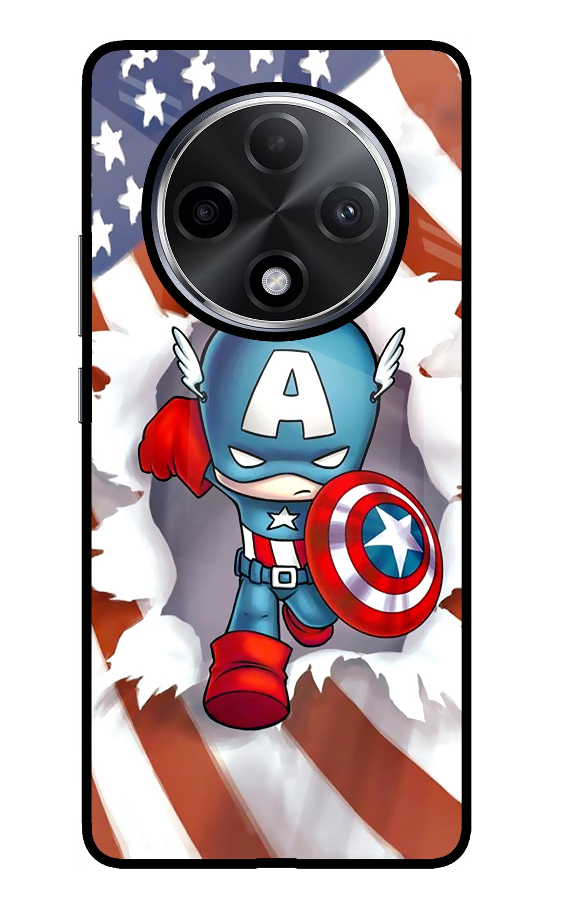 Captain America Oppo F27 Pro Plus Glass Case