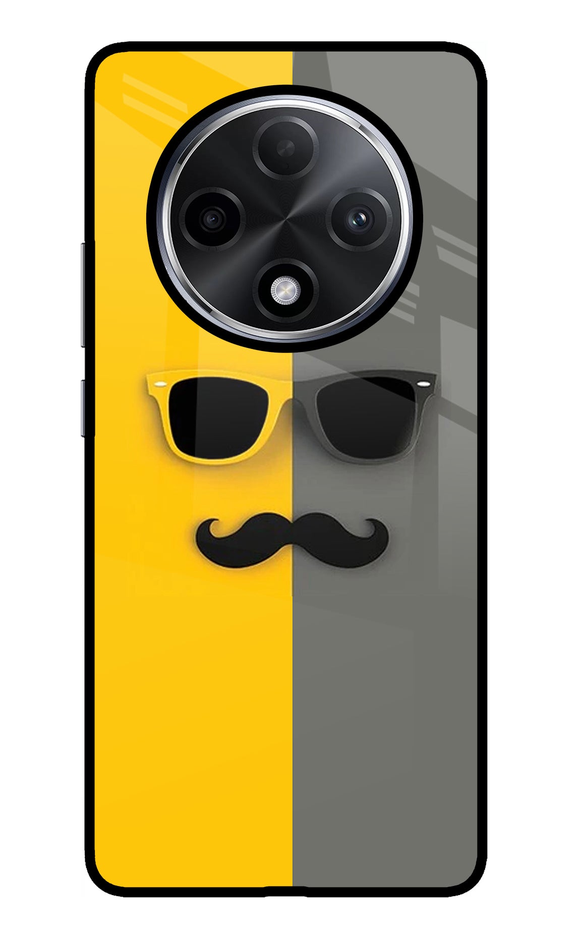 Sunglasses with Mustache Oppo F27 Pro Plus Glass Case