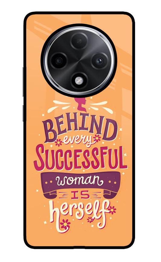 Behind Every Successful Woman There Is Herself Oppo F27 Pro Plus Glass Case