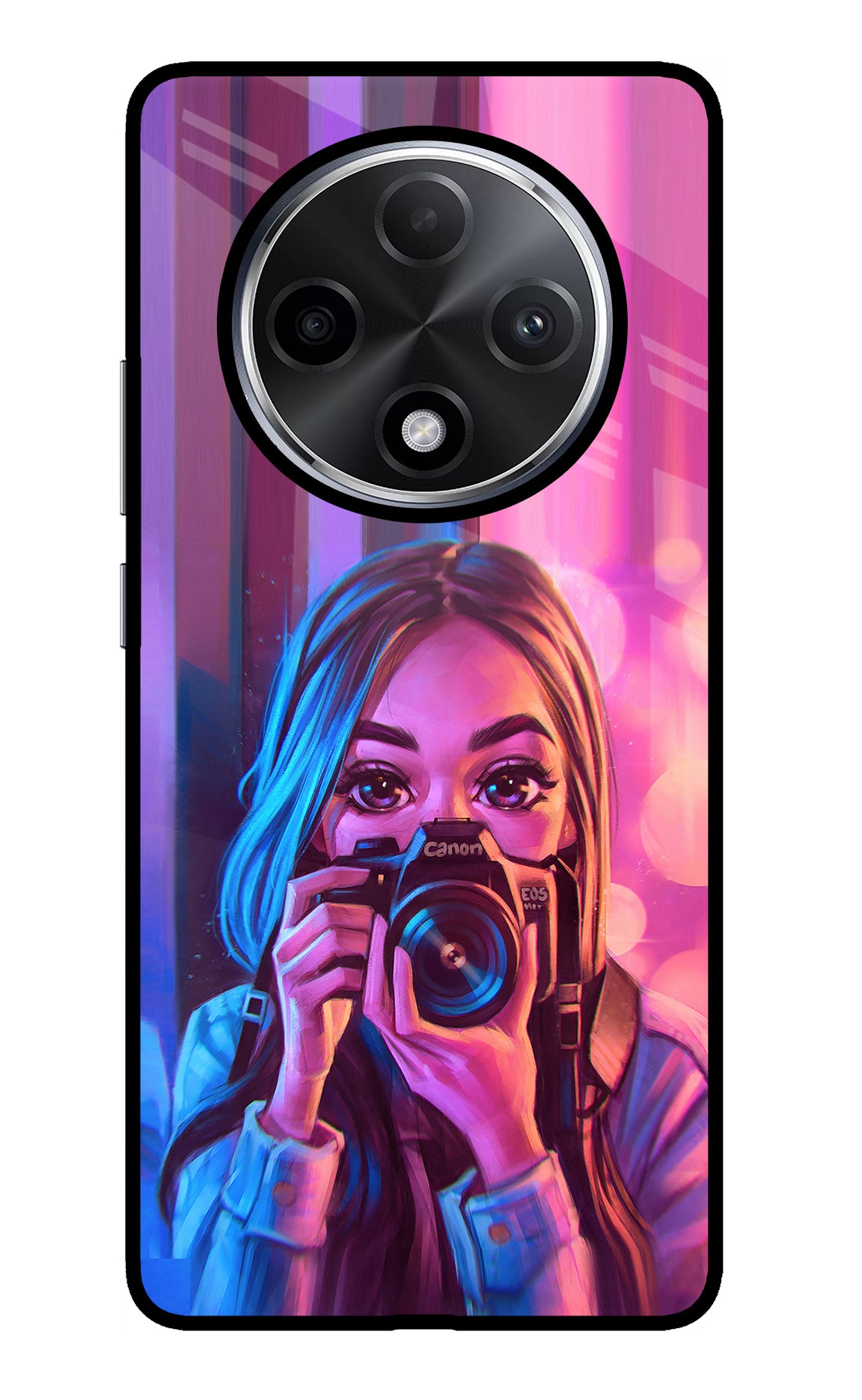 Girl Photographer Oppo F27 Pro Plus Glass Case