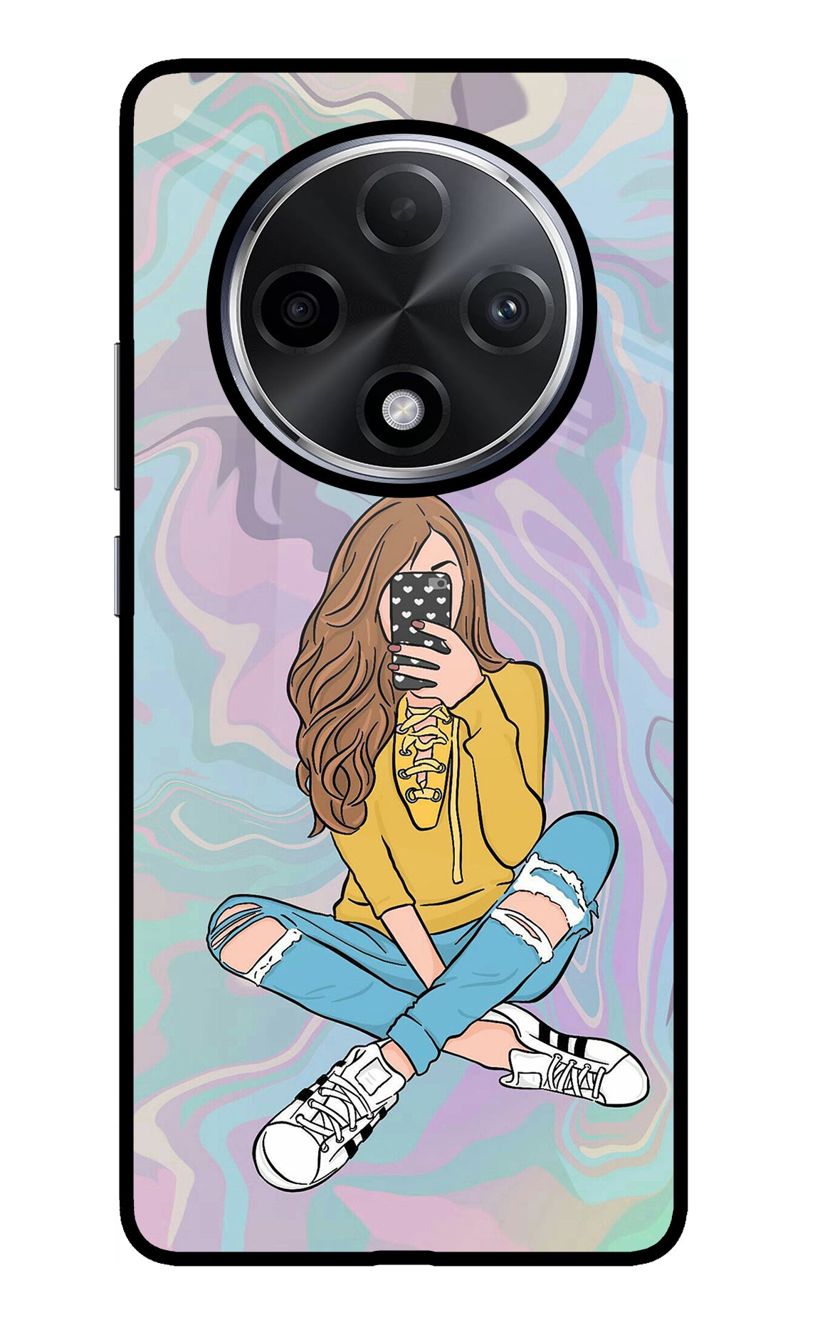 Selfie Girl Oppo F27 Pro Plus Glass Case