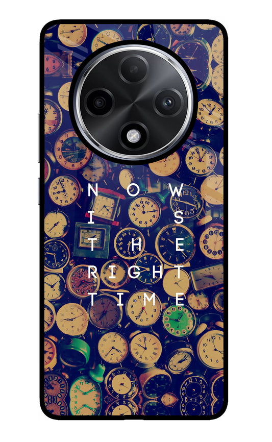Now is the Right Time Quote Oppo F27 Pro Plus Glass Case