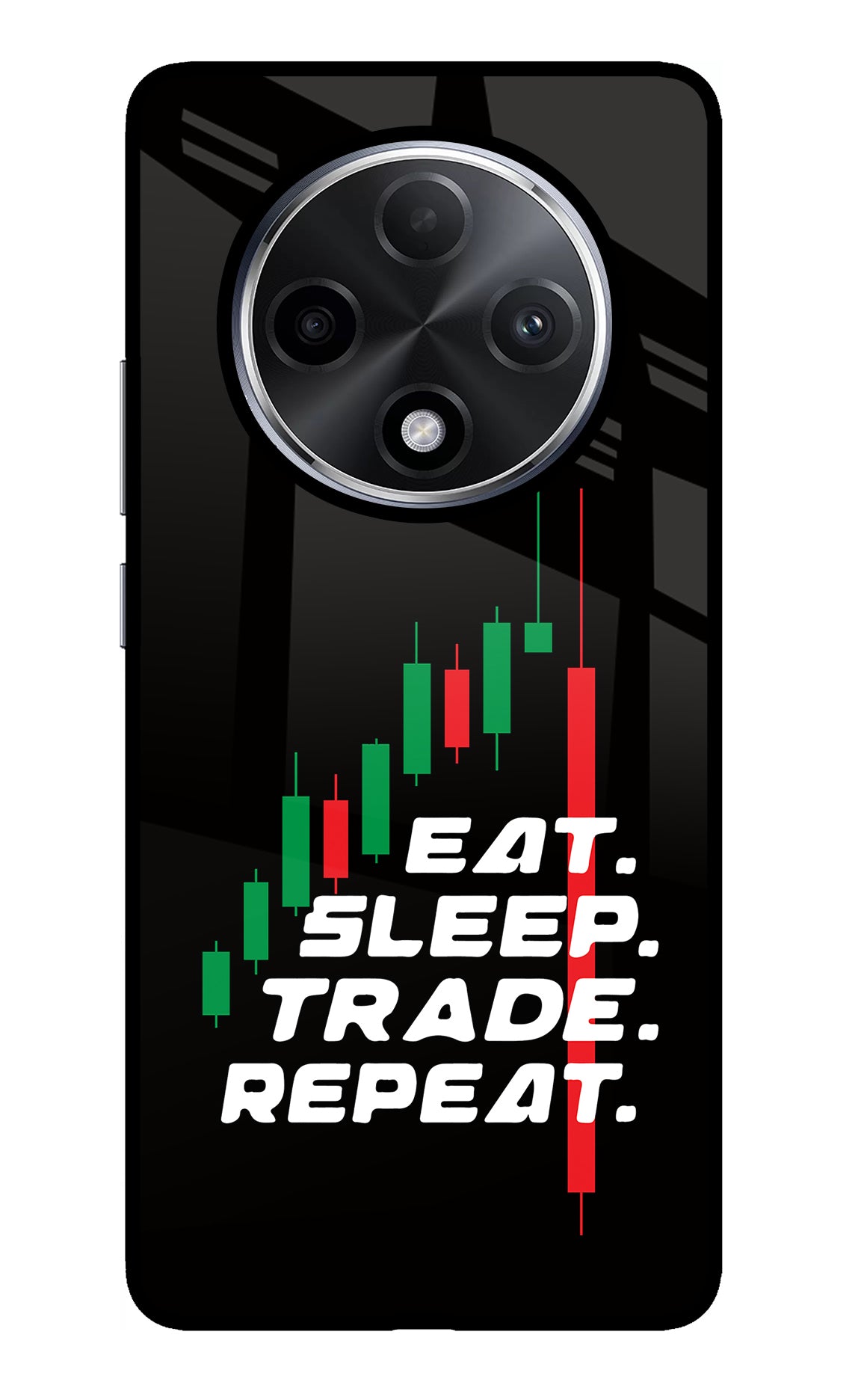 Eat Sleep Trade Repeat Oppo F27 Pro Plus Glass Case