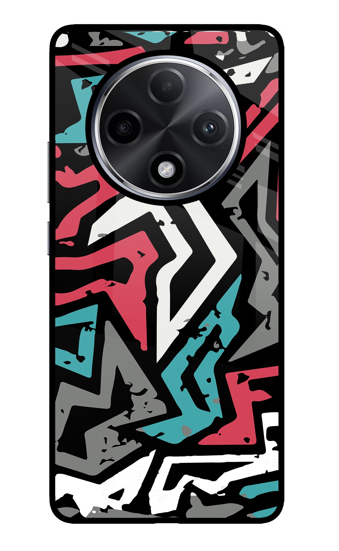 Geometric Graffiti Oppo F27 Pro Plus Glass Case