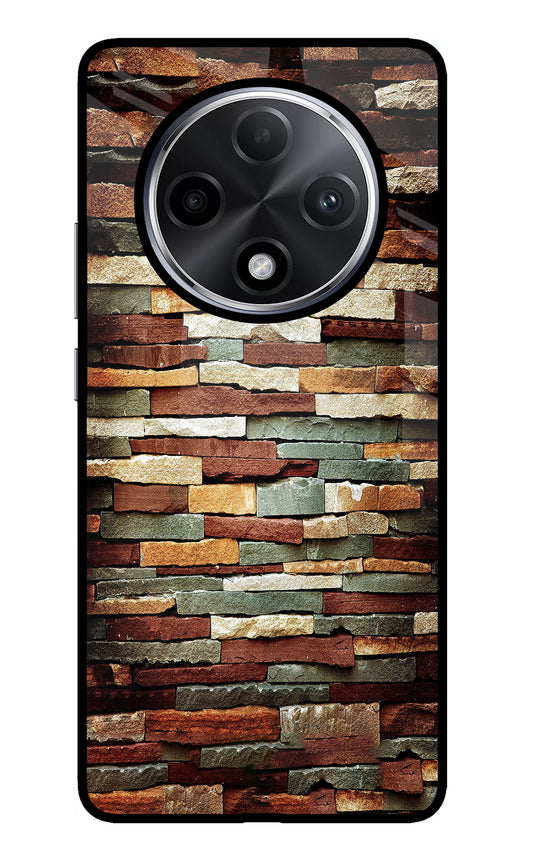 Bricks Pattern Oppo F27 Pro Plus Glass Case