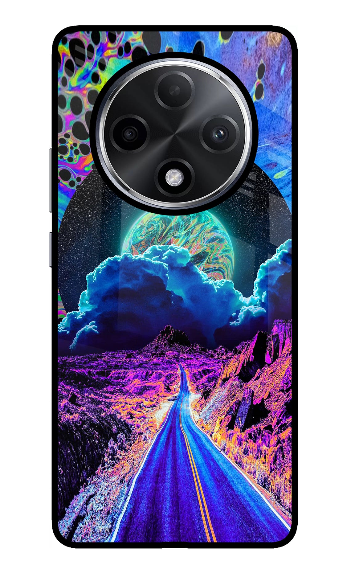 Psychedelic Painting Oppo F27 Pro Plus Glass Case