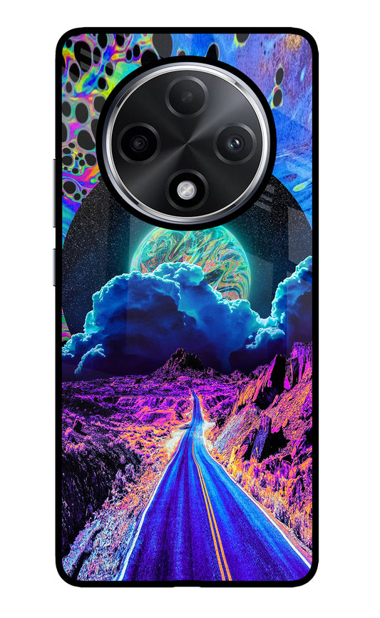 Psychedelic Painting Oppo F27 Pro Plus Glass Case