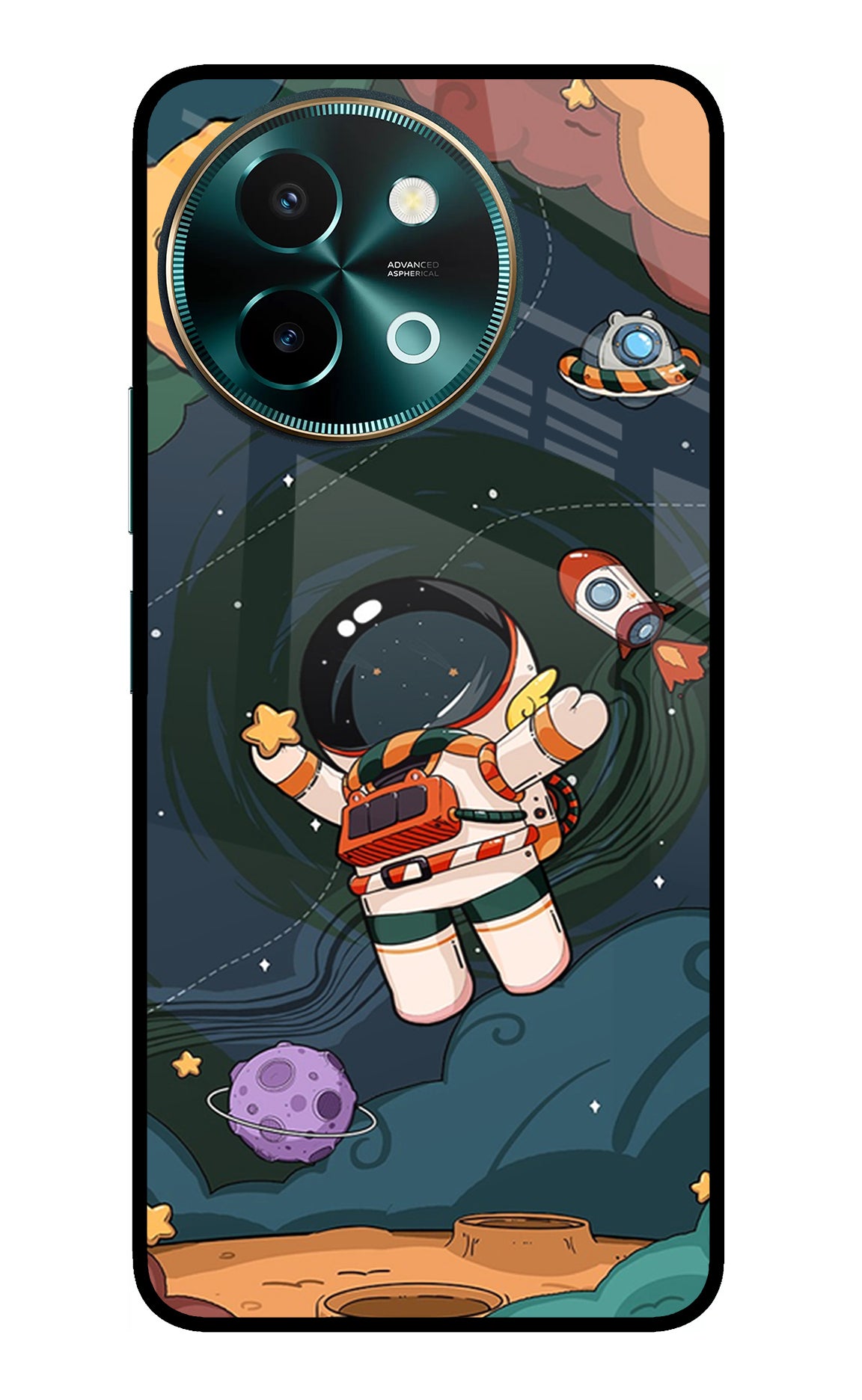 Cartoon Astronaut Case for Vivo Y58 5G