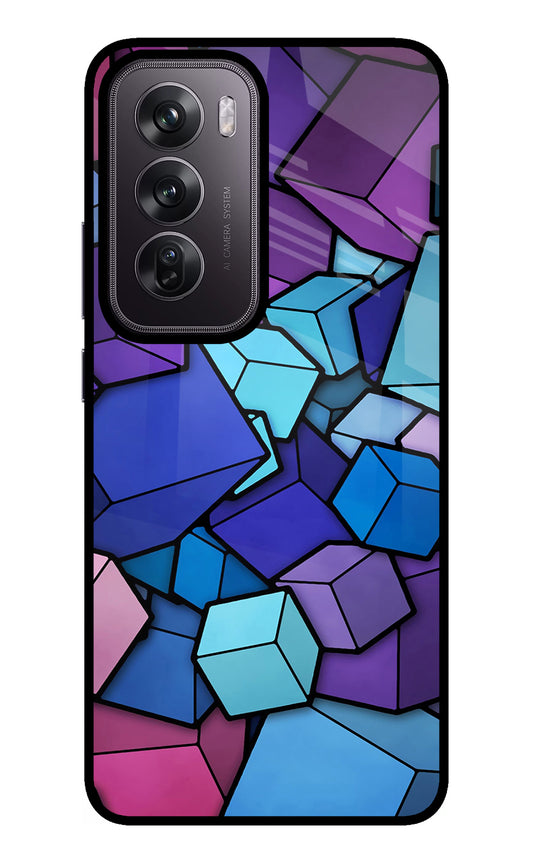 Cubic Abstract Oppo Reno12 Pro 5G Glass Case