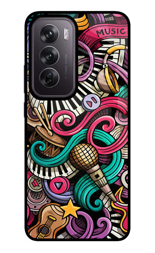 Music Abstract Oppo Reno12 Pro 5G Glass Case