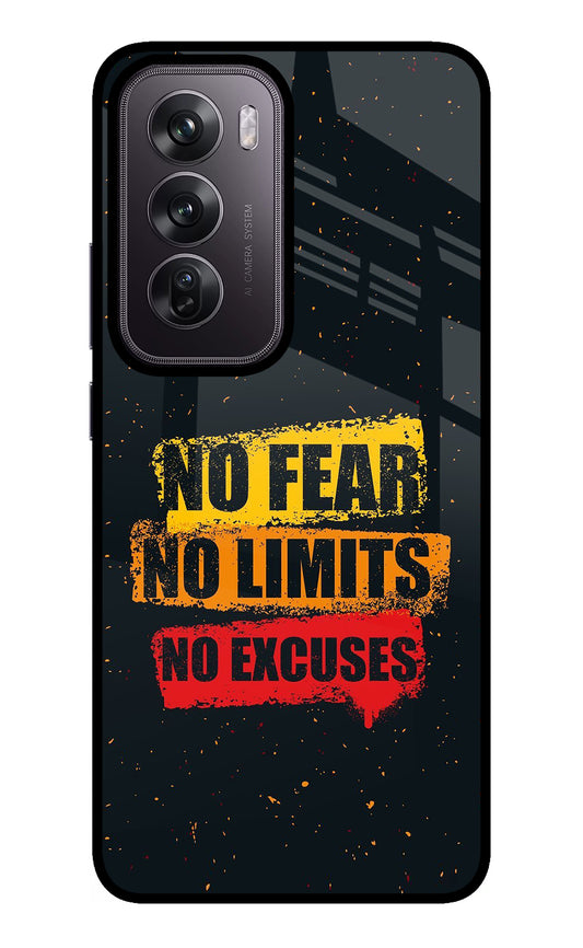 No Fear No Limits No Excuse Oppo Reno12 Pro 5G Glass Case