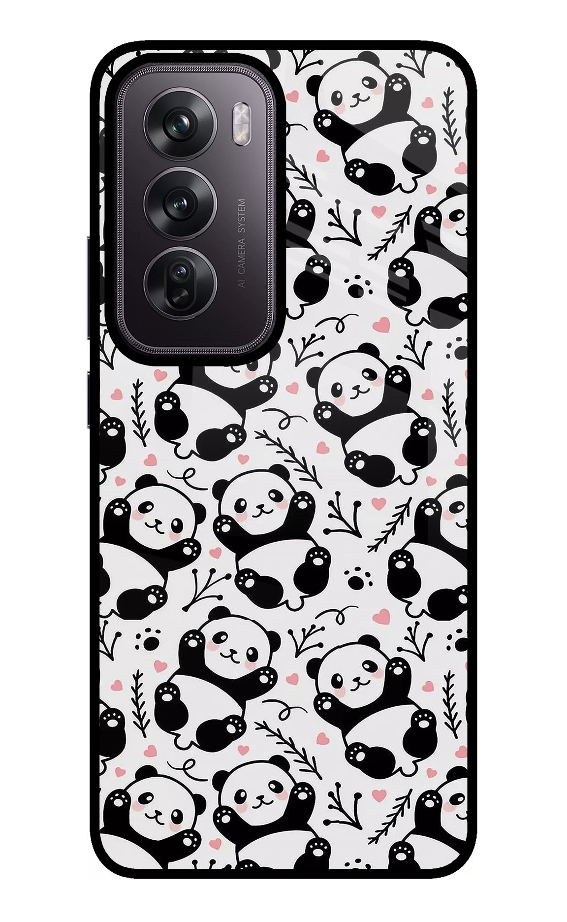 Cute Panda Oppo Reno12 Pro 5G Glass Case