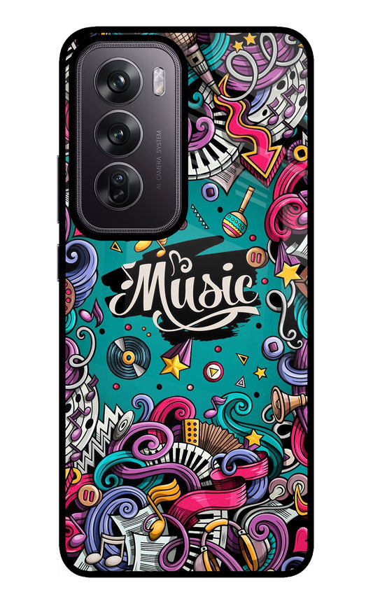 Music Graffiti Oppo Reno12 Pro 5G Glass Case