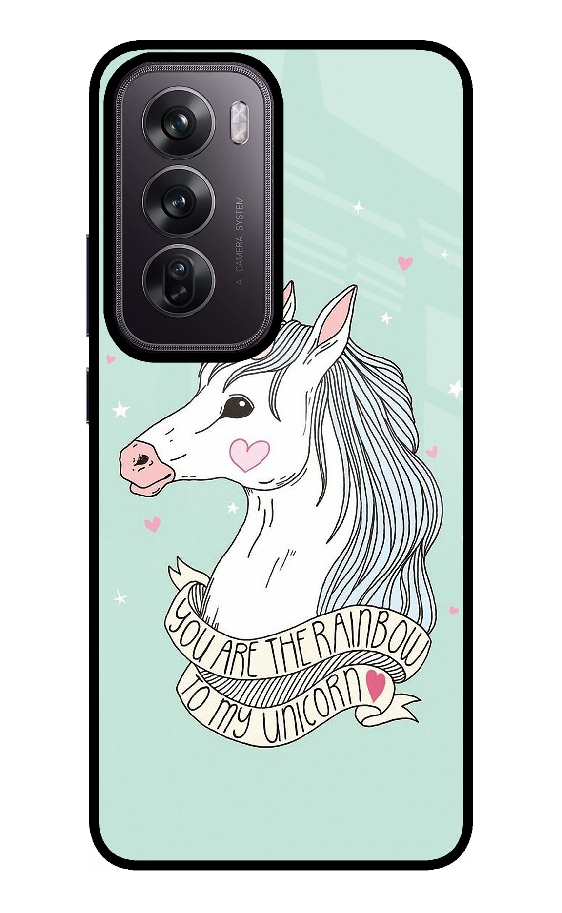 Unicorn Wallpaper Oppo Reno12 Pro 5G Glass Case