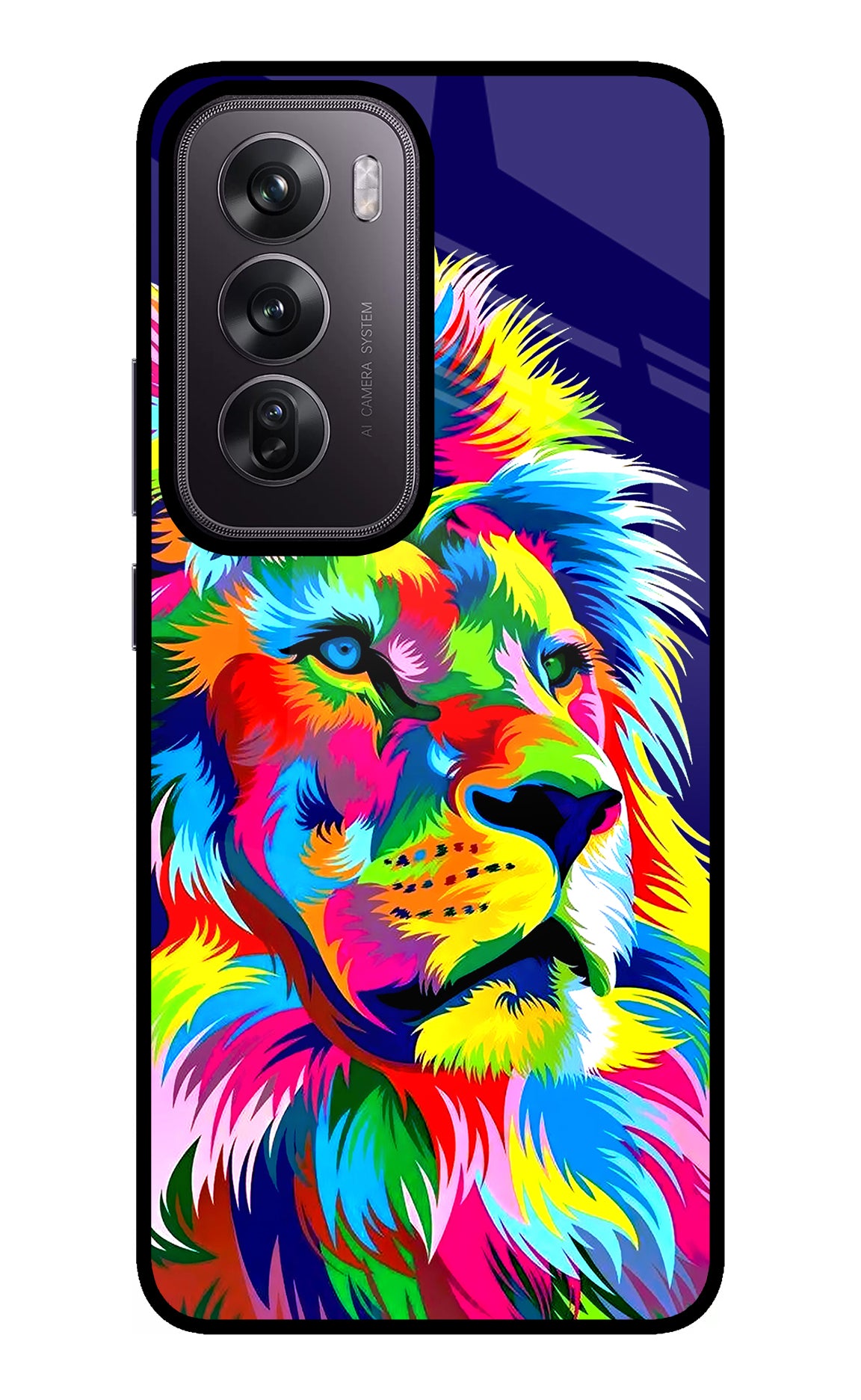 Vector Art Lion Oppo Reno12 Pro 5G Glass Case