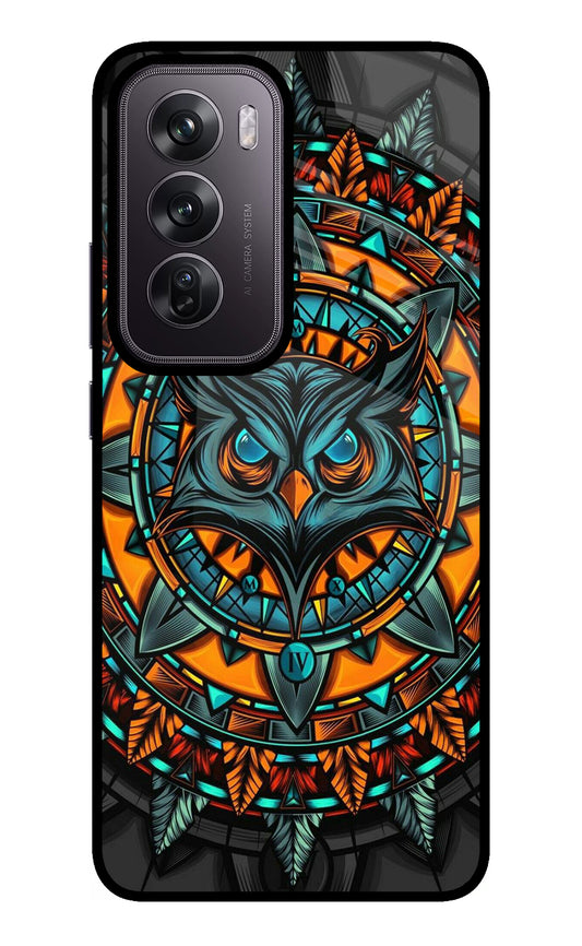 Angry Owl Art Oppo Reno12 Pro 5G Glass Case