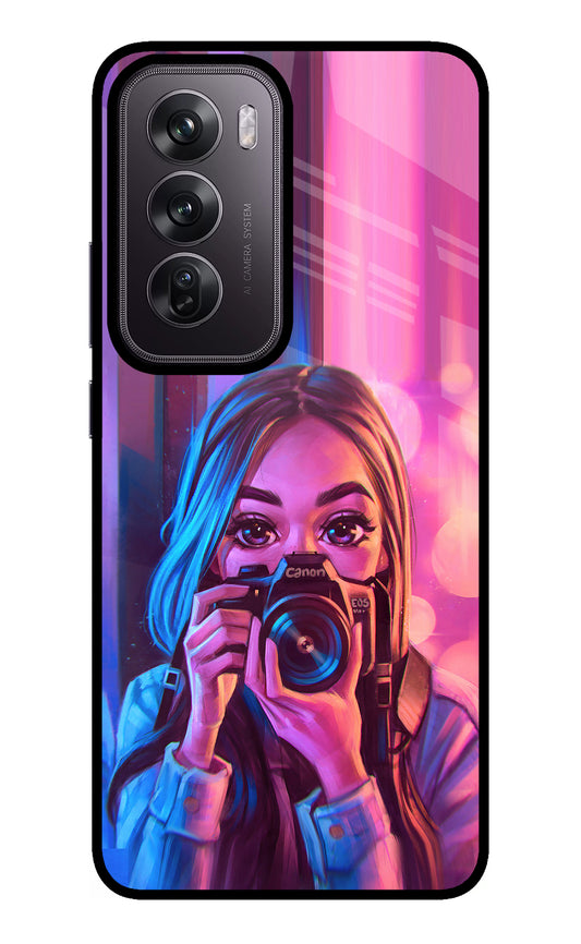 Girl Photographer Oppo Reno12 Pro 5G Glass Case