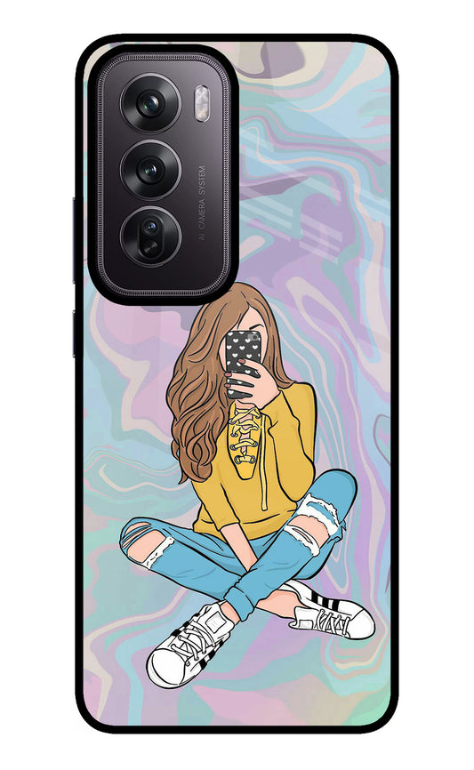 Selfie Girl Oppo Reno12 Pro 5G Glass Case