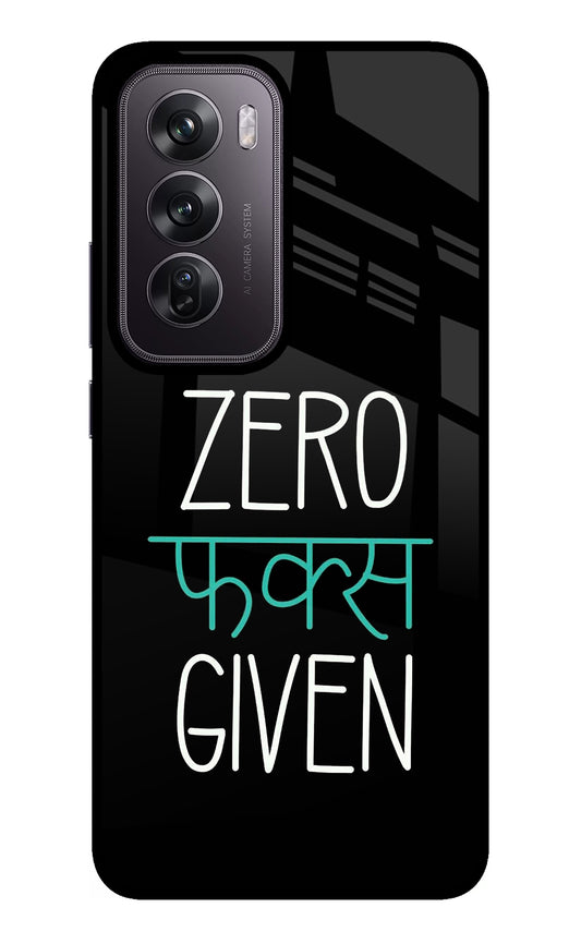 Zero Fucks Given Oppo Reno12 Pro 5G Glass Case