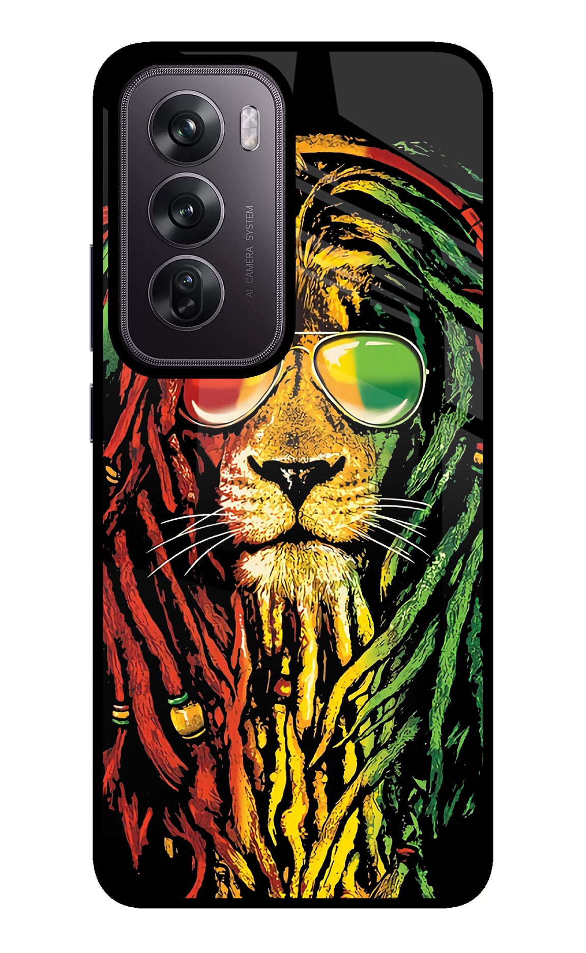 Rasta Lion Oppo Reno12 Pro 5G Glass Case