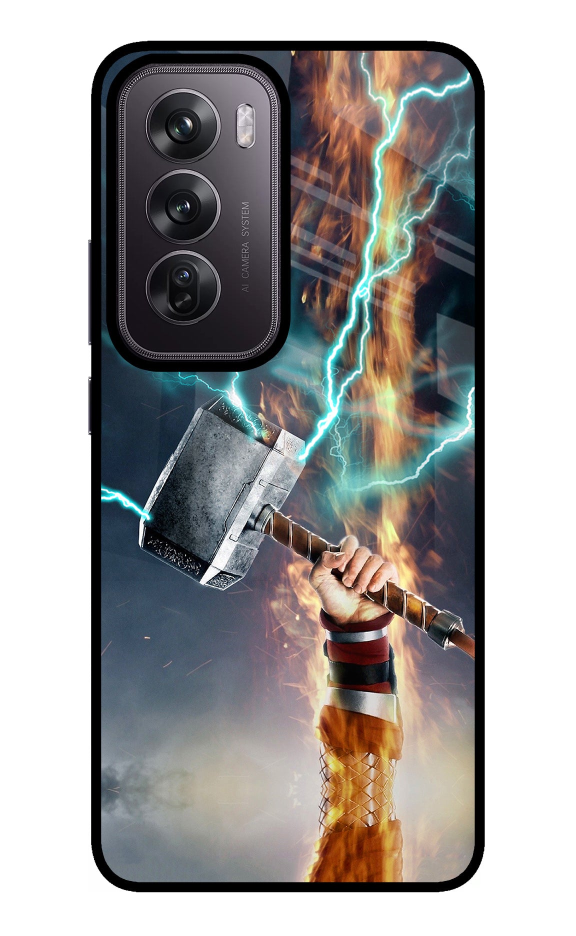 Thor Hammer Mjolnir Oppo Reno12 Pro 5G Glass Case