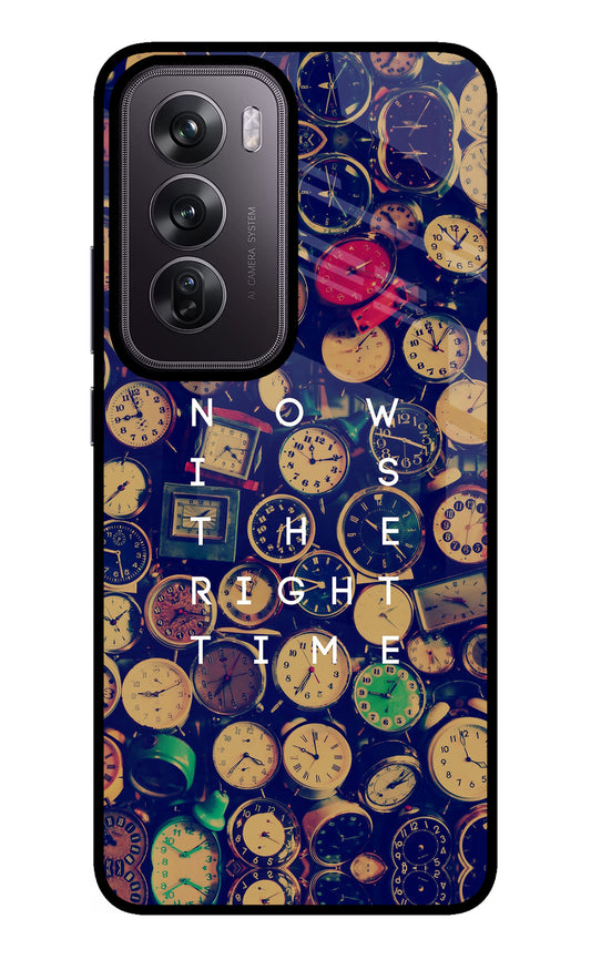 Now is the Right Time Quote Oppo Reno12 Pro 5G Glass Case