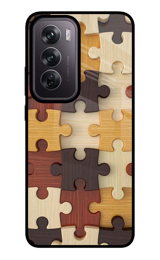 Wooden Puzzle Oppo Reno12 Pro 5G Glass Case