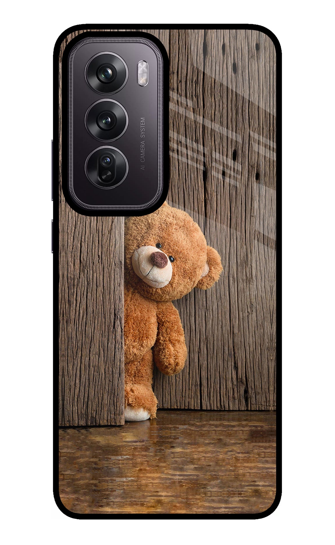 Teddy Wooden Oppo Reno12 Pro 5G Glass Case