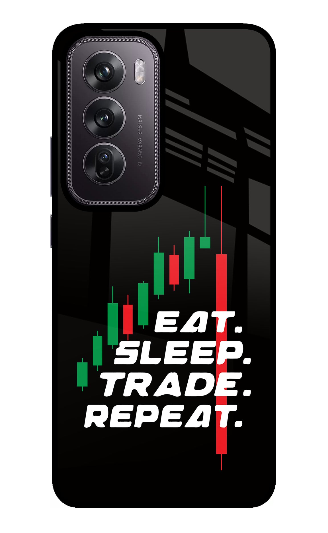 Eat Sleep Trade Repeat Oppo Reno12 Pro 5G Glass Case