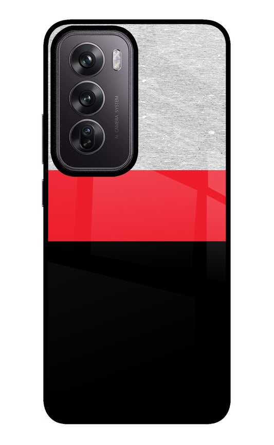 Tri Color Pattern Oppo Reno12 Pro 5G Glass Case