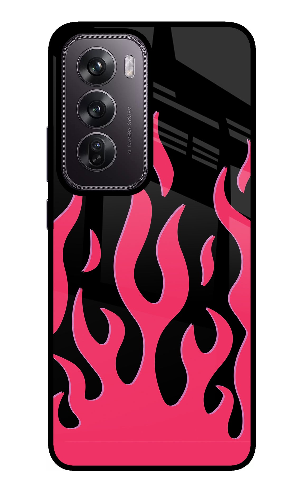 Fire Flames Oppo Reno12 Pro 5G Glass Case