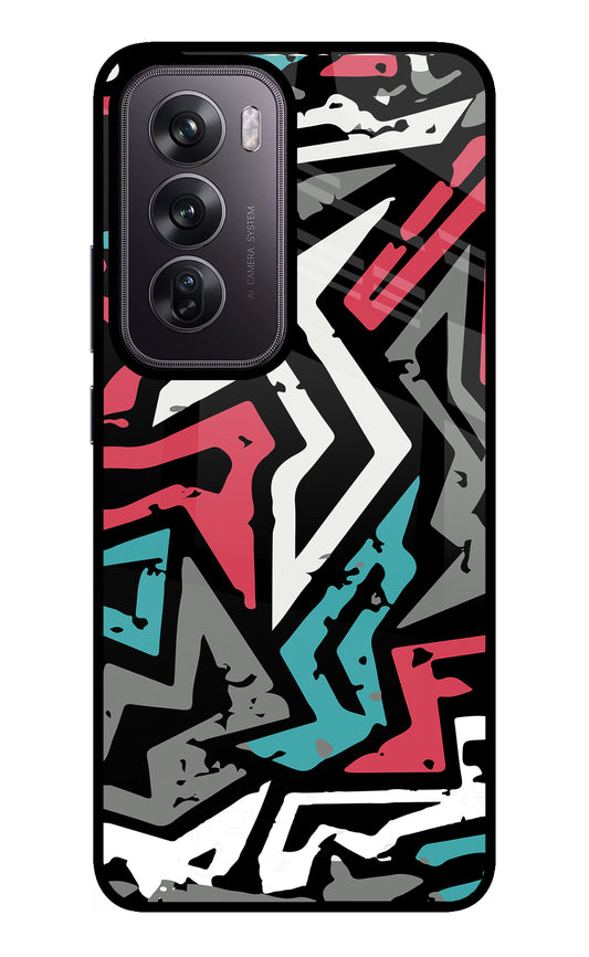 Geometric Graffiti Oppo Reno12 Pro 5G Glass Case