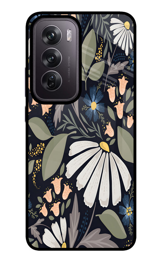 Flowers Art Oppo Reno12 Pro 5G Glass Case