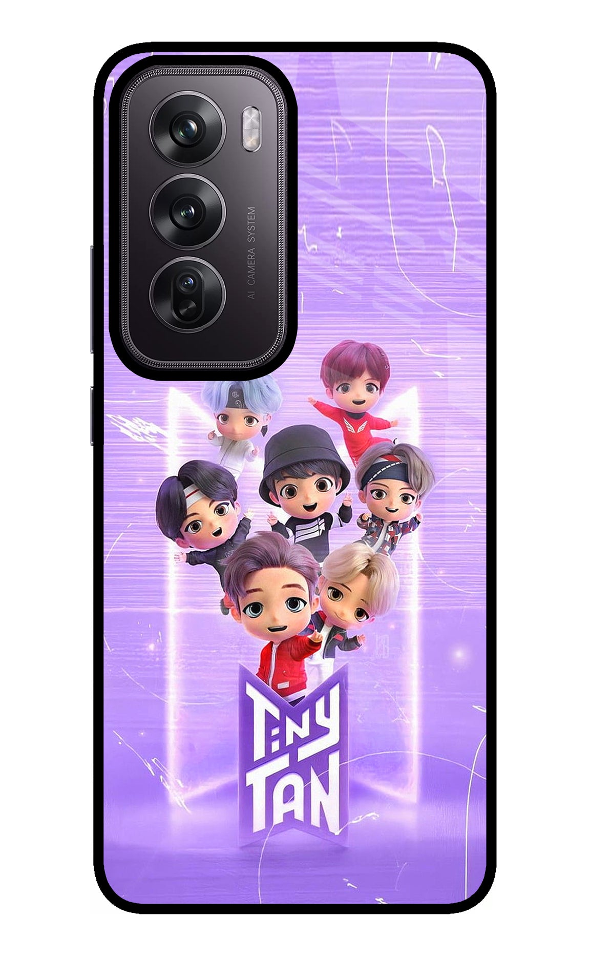 BTS Tiny Tan Oppo Reno12 Pro 5G Glass Case