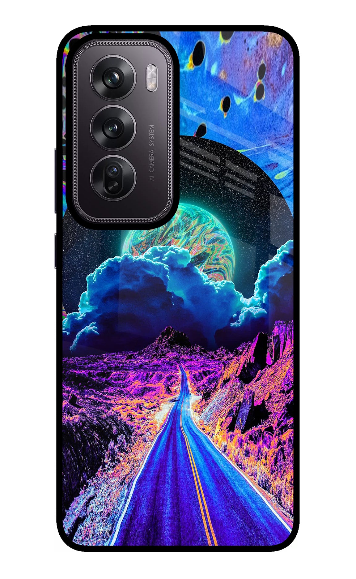 Psychedelic Painting Oppo Reno12 Pro 5G Glass Case