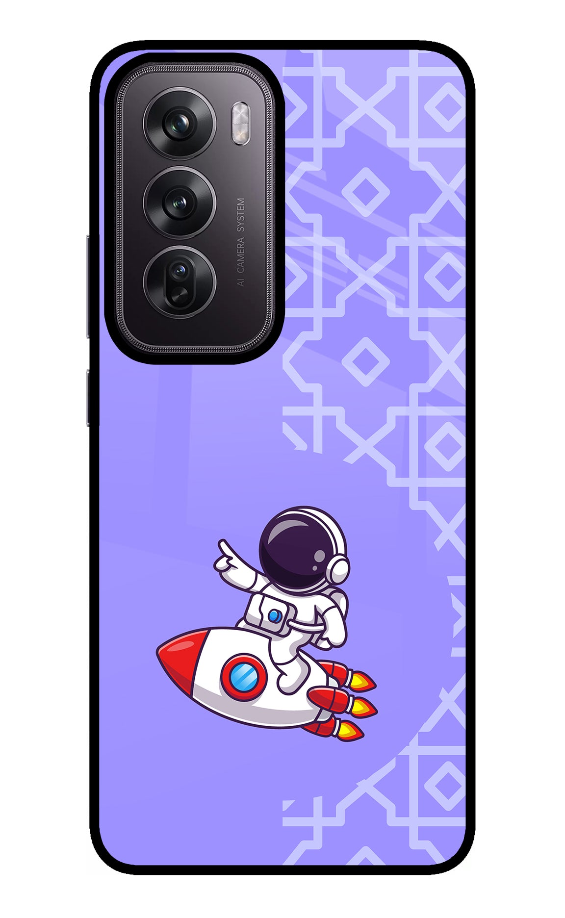 Cute Astronaut Oppo Reno12 Pro 5G Glass Case