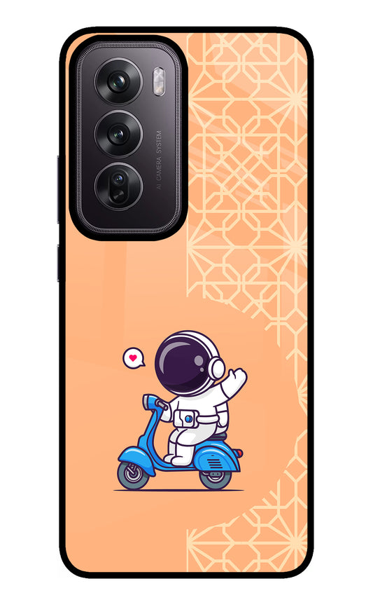 Cute Astronaut Riding Oppo Reno12 Pro 5G Glass Case