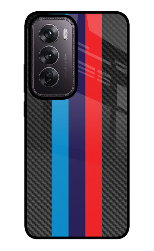 BMW Stripes Pattern Oppo Reno12 Pro 5G Glass Case