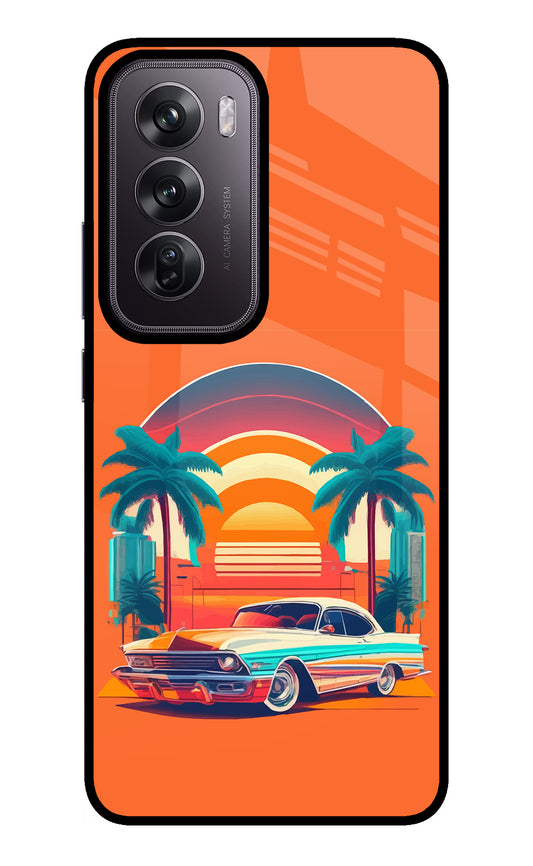 Palm Drive 80s Oppo Reno12 Pro 5G Glass Case
