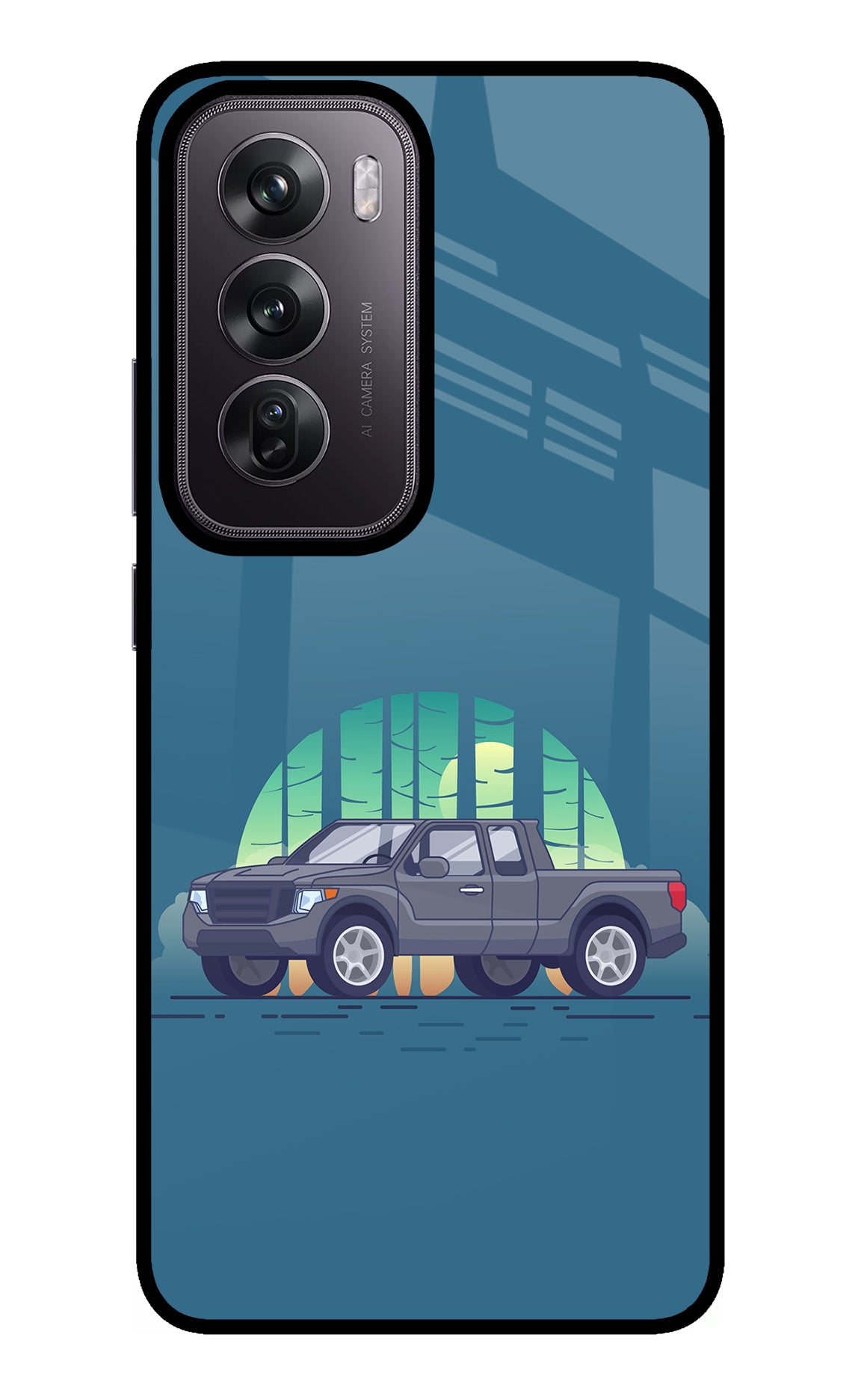 Retro Garage Vibe Oppo Reno12 Pro 5G Glass Case