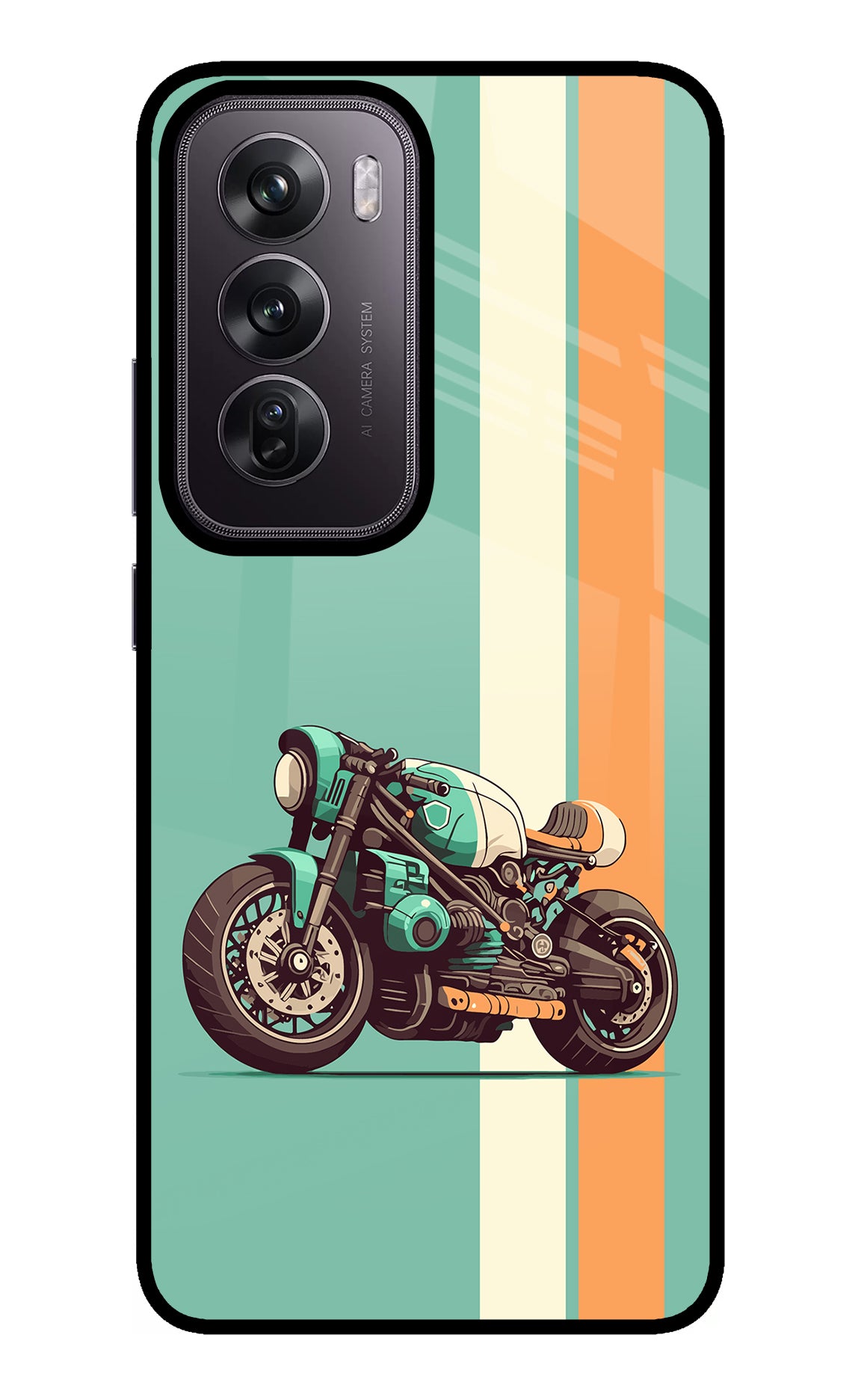 Striped Moto Drift Oppo Reno12 Pro 5G Glass Case