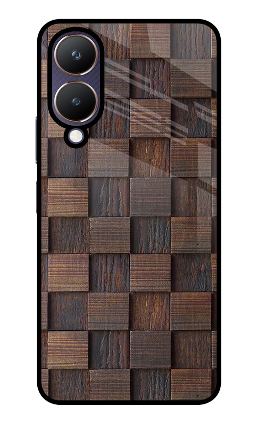 Wooden Cube Design Vivo Y28 5G Glass Case